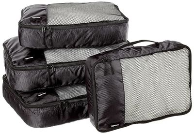 Amazon Basics 4-Piece Packing Cube Set - 2 Medium and 2 Large, Black $14.71 (Reg $23.33)