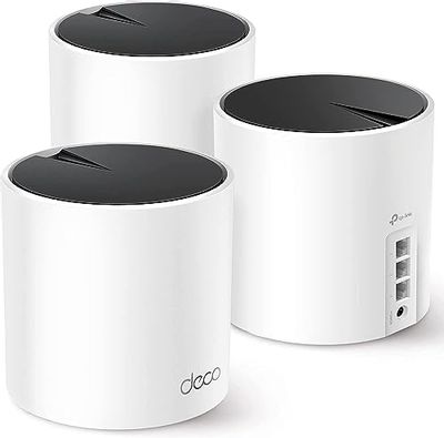 TP-Link Deco AX3000 WiFi 6 Mesh System(Deco X55) - Covers up to 6,500 Sq.Ft., Replaces Wireless Router and Extender, 3 Gigabit ports per unit, supports Ethernet Backhaul,3-pack $259.99 (Reg $349.99)