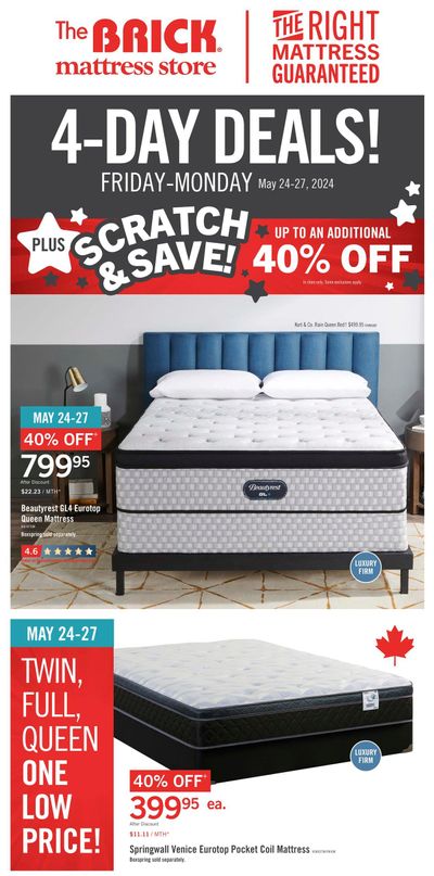 The Brick Mattress Store Flyer May 21 to June 6