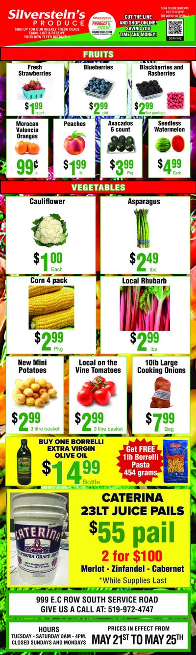 Silverstein's Produce Flyer May 21 to 25
