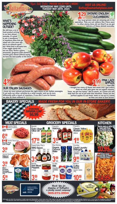 Battaglia's Marketplace Flyer May 22 to 28