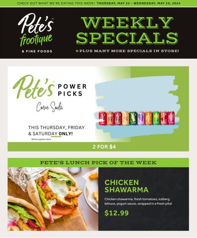 Pete's Fine Foods Flyer May 23 to 29