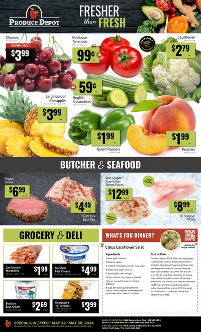 Produce Depot Flyer May 22 to 28