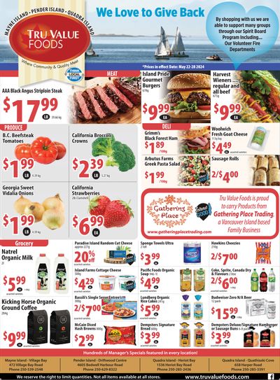 Tru Value Foods Flyer May 22 to 28
