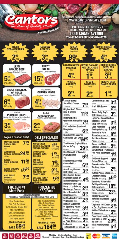 Cantor's Meats Flyer May 23 to 29