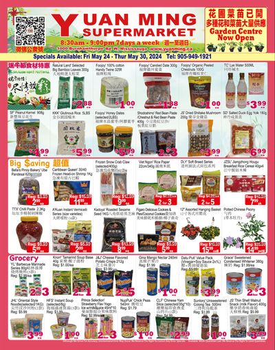 Yuan Ming Supermarket Flyer May 24 to 30