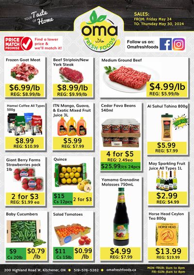 Oma Fresh Foods Flyer May 24 to 30