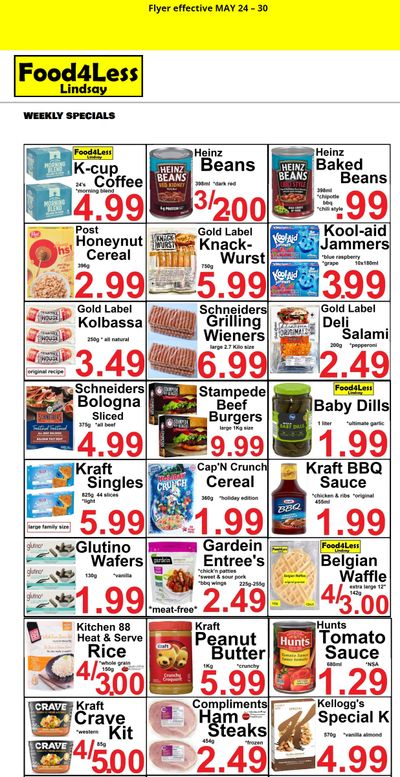 Food 4 Less (Lindsay) Flyer May 24 to 30