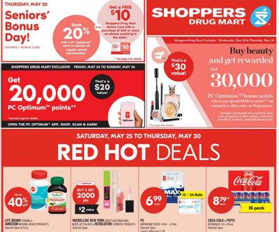 Shoppers Drug Mart Canada: Earn 20,000 PC Optimum Points on Your Purchase May 24th – 26th