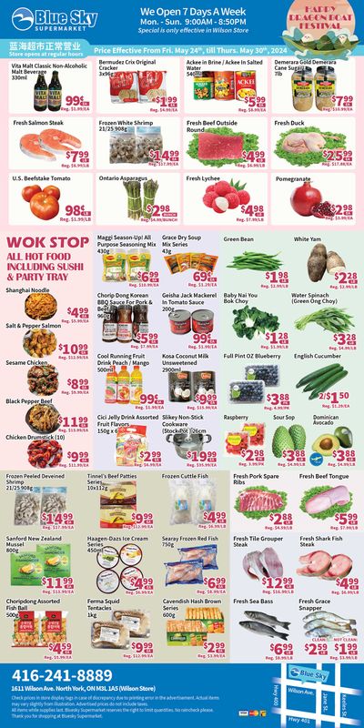 Blue Sky Supermarket (North York) Flyer May 24 to 30