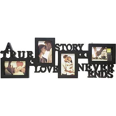 kieragrace KG Hanging Collage Photo Frame - True Love, Holds 4-4"x6" Photos, Black $22.6 (Reg $29.79)