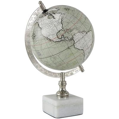 Deco 79 Marble Globe with Marble Base, 7" x 7" x 11", White $42.7 (Reg $52.26)