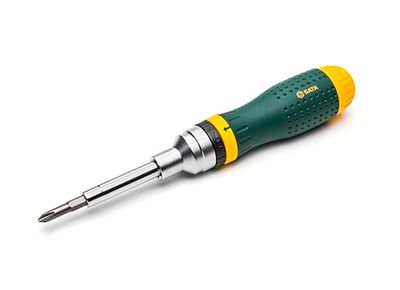SATA 19-in-1 Multipurpose Ratcheting Screwdriver Set with 8 Double-Sided Bits and a Green and Yellow Oil-Resistant Handle - ST09350, 10 Piece $14.84 (Reg $24.51)