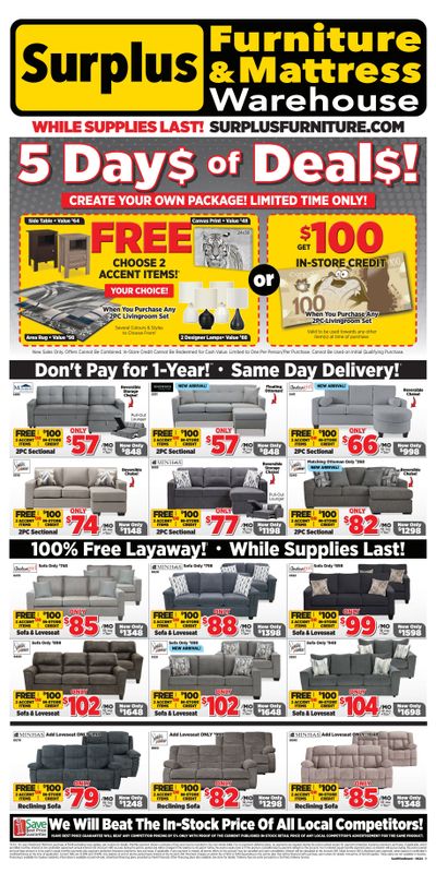 Surplus Furniture & Mattress Warehouse (Winnipeg) Flyer May 27 to June 9