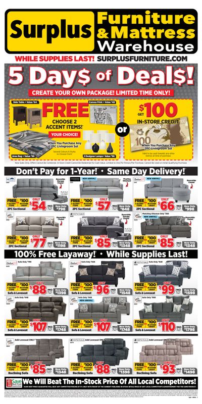 Surplus Furniture & Mattress Warehouse (Sydney) Flyer May 27 to June 9