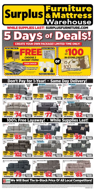 Surplus Furniture & Mattress Warehouse (Sudbury) Flyer May 27 to June 9