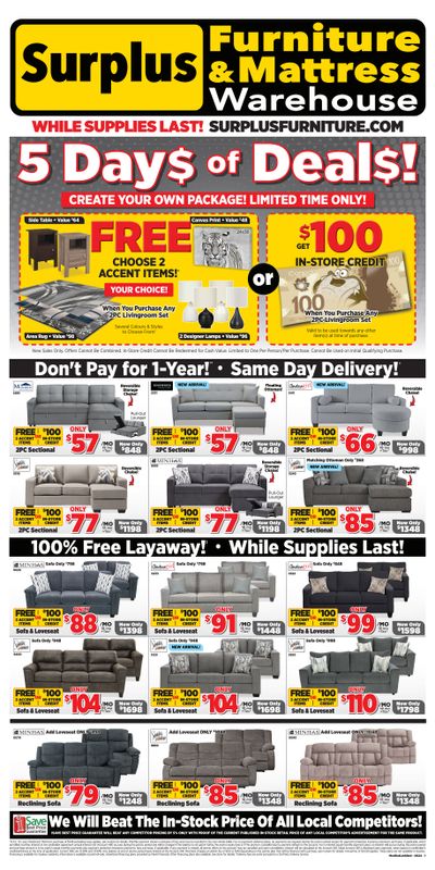 Surplus Furniture & Mattress Warehouse (Medicine Hat, Lethbridge) Flyer May 27 to June 9