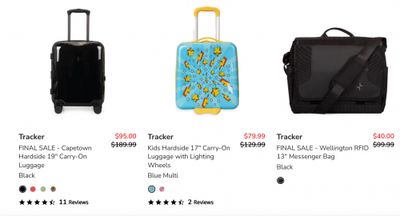 Bentley Canada: 50% off Tracker Dynamo Luggage + Sale