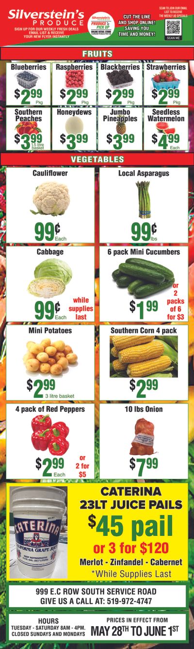 Silverstein's Produce Flyer May 28 to June 1