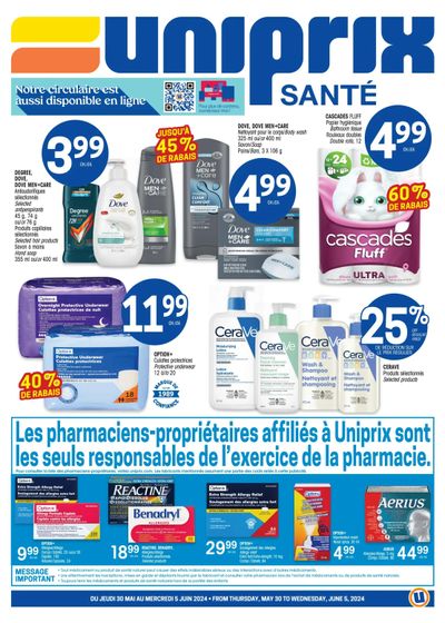 Uniprix Sante Flyer May 30 to June 5