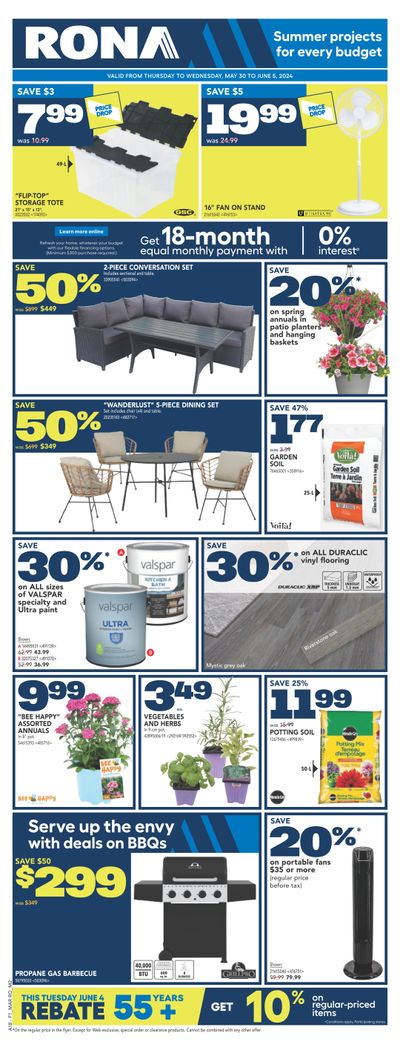 Rona & Rona + (Atlantic) Flyer May 30 to June 5