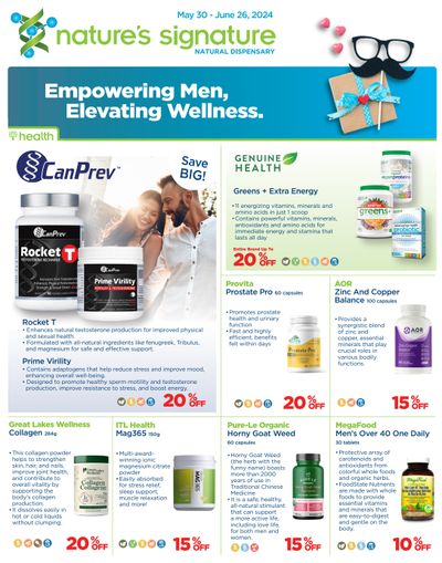 Nature's Signature Flyer May 30 to June 26
