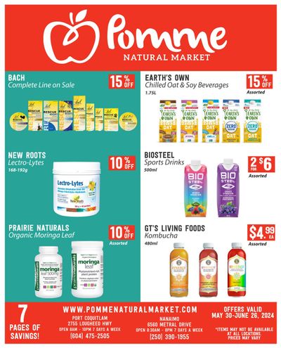 Pomme Natural Market Monthly Specials Flyer May 30 to June 26