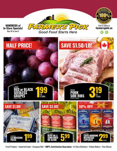 Farmer's Pick Flyer May 30 to June 5