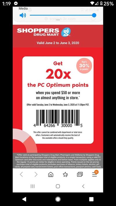 Shoppers Drug Mart Canada Tuesday Tet Offer: Get 20x The PC Optimum Points When You Spend $50 or More