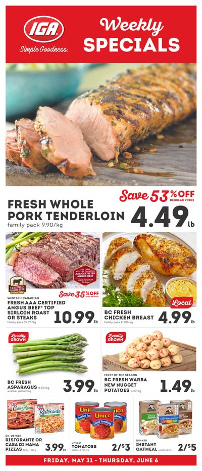 IGA Stores of BC Flyer May 31 to June 6