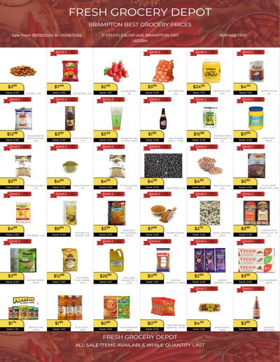 Fresh Grocery Depot Flyer May 30 to June 5
