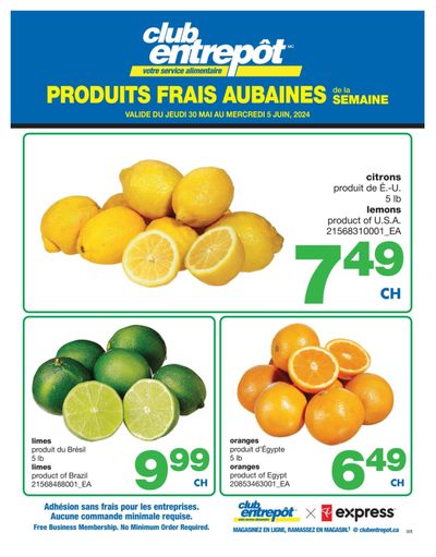 Wholesale Club (QC) Fresh Deals of the Week Flyer May 30 to June 5