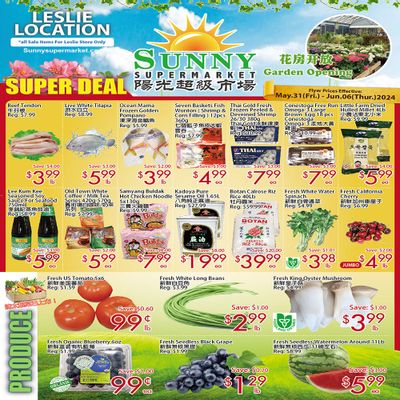 Sunny Supermarket (Leslie) Flyer May 31 to June 6