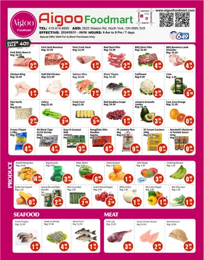 Aigoo Foodmart Flyer May 31 to June 6