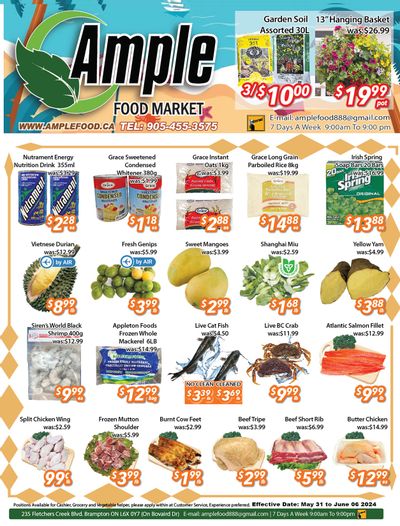 Ample Food Market (Brampton) Flyer May 31 to June 6
