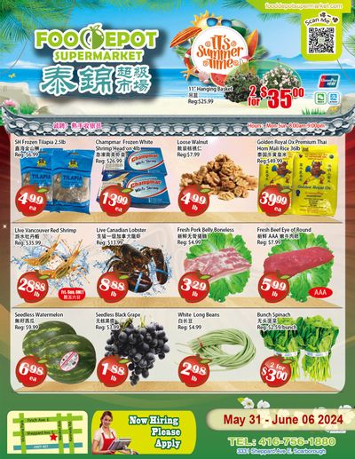 Food Depot Supermarket Flyer May 31 to June 6