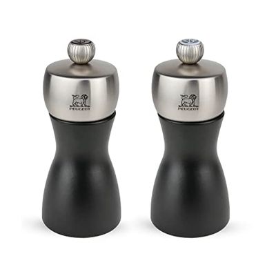 Peugeot Fidji Stainless Steel Salt and Pepper Mill Set, 12cm/4 3/4-Inch, Black Matte (2/21283) $63.23 (Reg $88.44)