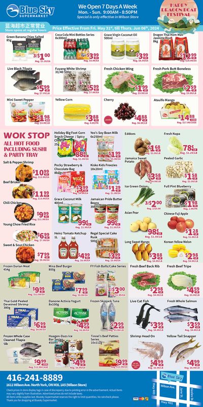Blue Sky Supermarket (North York) Flyer May 31 to June 6