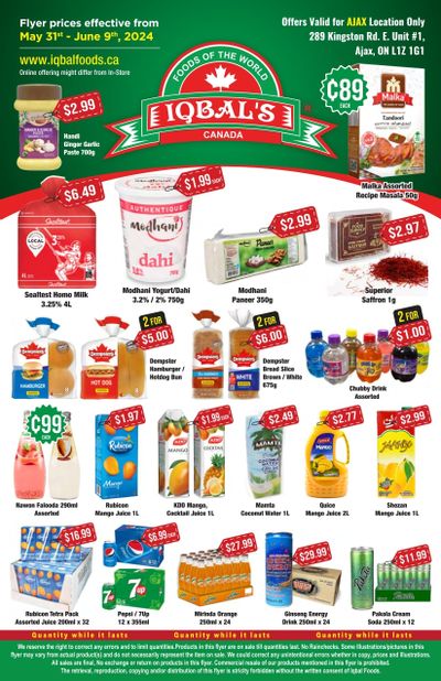 Iqbal Foods (Ajax) Flyer May 31 to June 9