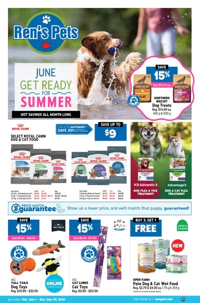 Ren's Pets Monthly Flyer June 1 to 30