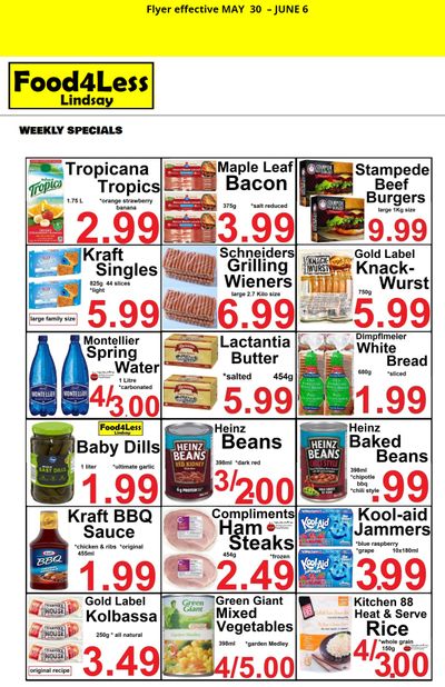 Food 4 Less (Lindsay) Flyer May 31 to June 6