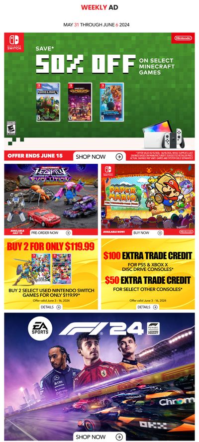 GameStop Flyer May 31 to June 6