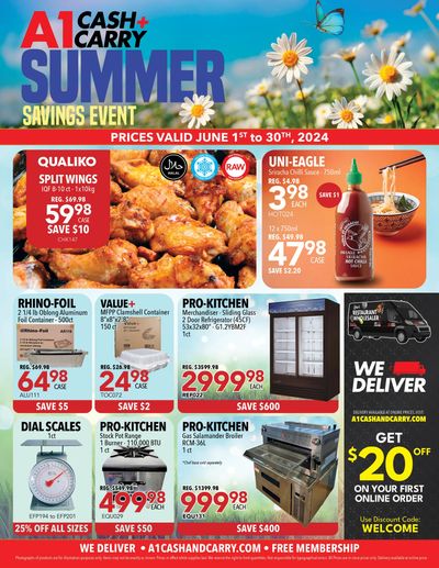 A-1 Cash and Carry Flyer June 1 to 30