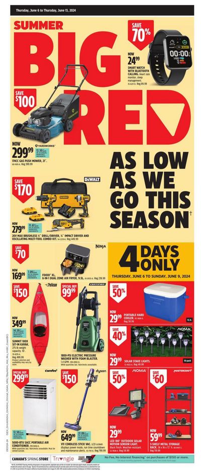 Canadian Tire (ON) Summer Big Red Flyer June 6 to 13