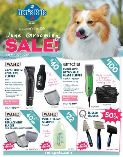 Ren's Pets Depot Monthly Grooming Sale Flyer June 1 to 30