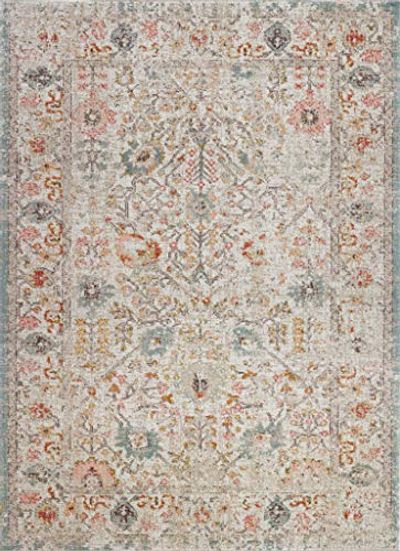 LaDole Rugs Outdoor Indoor Patio Area Rug | Sturdy Rustic Distressed Carpet for Porch, Balcony, Dining, Living Room | Cream Beige, 8x10 ft (7'10" x 10'5", 240cm x 320cm) $202.54 (Reg $323.95)