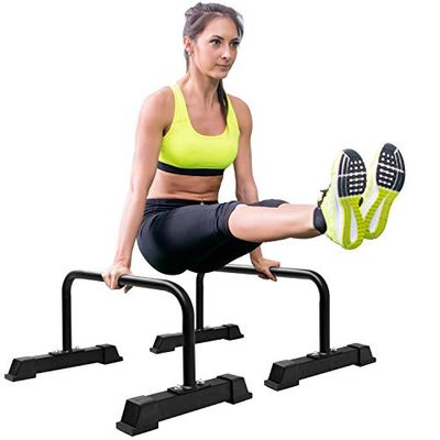 Yes4All 12x24 inch Non-Slip Rubber Feet Parallettes Bars/Push Up Bars for Calisthenics Exercises and Upper Body Strength Workout $60.69 (Reg $79.72)