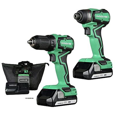 Metabo HPT Cordless 18V Drill and Impact Driver Combo Kit | Sub-Compact | Brushless Motor | Lithium-Ion Batteries | Lifetime Tool Warranty | KC18DDX $179 (Reg $199.00)