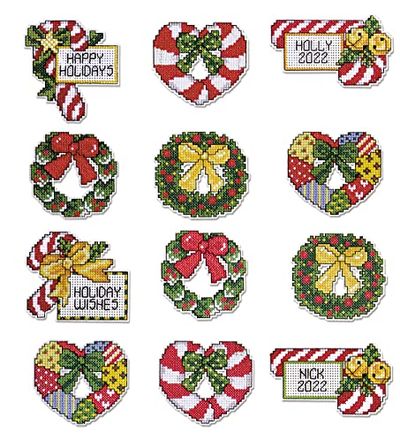 Design Works Crafts, 2-1/2" x 3" Each Cross Stitch Ornament Kit, Christmas Wreaths $19.6 (Reg $24.93) Design Works Crafts, 2-1/2" x 3" Each Cross Stitch Ornament Kit, Christmas Wreaths $19.6 (Reg $24.93)