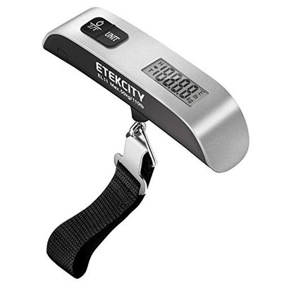 Etekcity Digital Hanging Luggage Scale, Portable Handheld, Suitcase Scale with Rubber Paint, Temperature Sensor, 110 Pounds $15.18 (Reg $19.99)